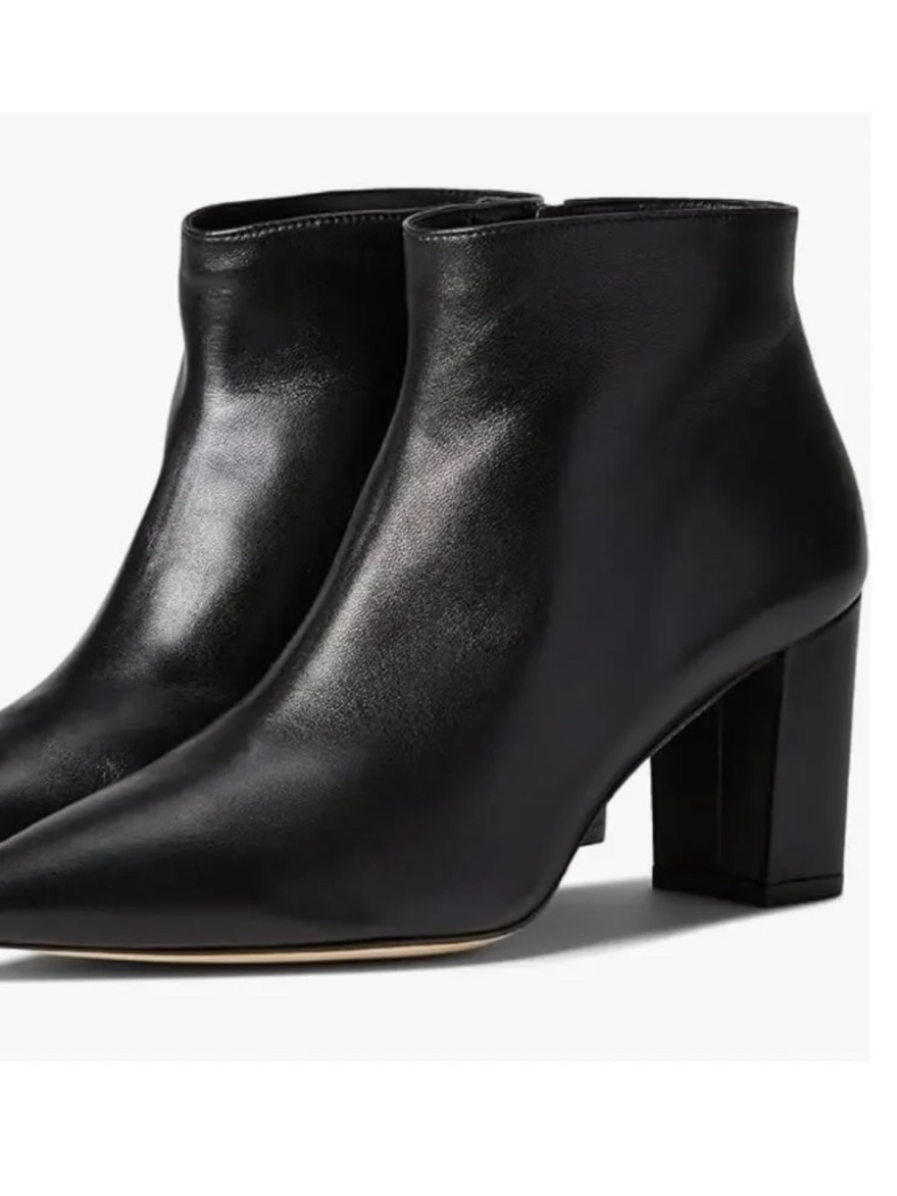 New In Box Stuart Weitzman "Stuart 75" zip Bootie in Black Nappa Size 9/39.5 EU